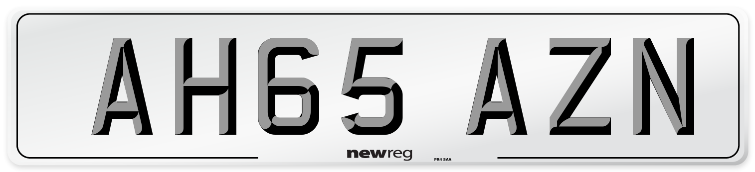 AH65 AZN Number Plate from New Reg